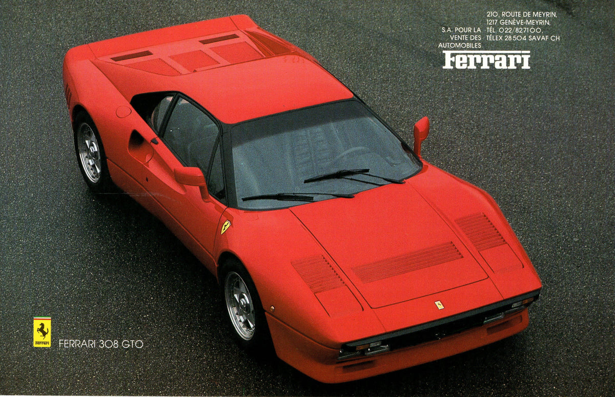 Ferrari 288 GTO Card Brochure