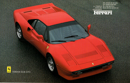 Ferrari 288 GTO Card Brochure