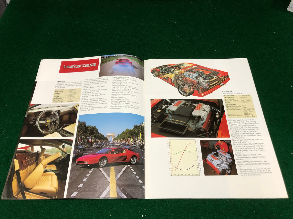 Ferrari Product Range 1985 Brochure, Garage Francorchamps (B)