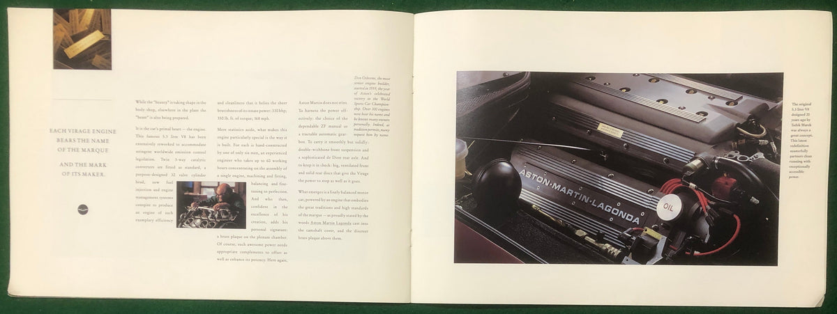 Aston Martin Virage Coupe Brochure