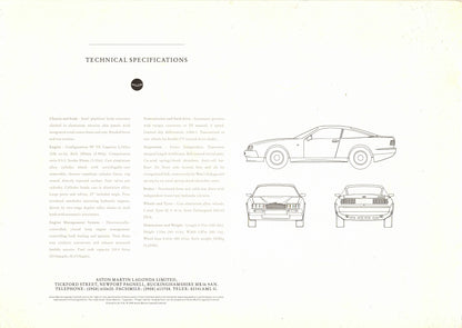 Aston Martin Virage Coupe Brochure