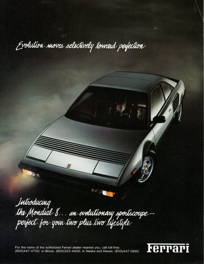 Ferrari Mondial 8 Specifications Brochure (10/81)