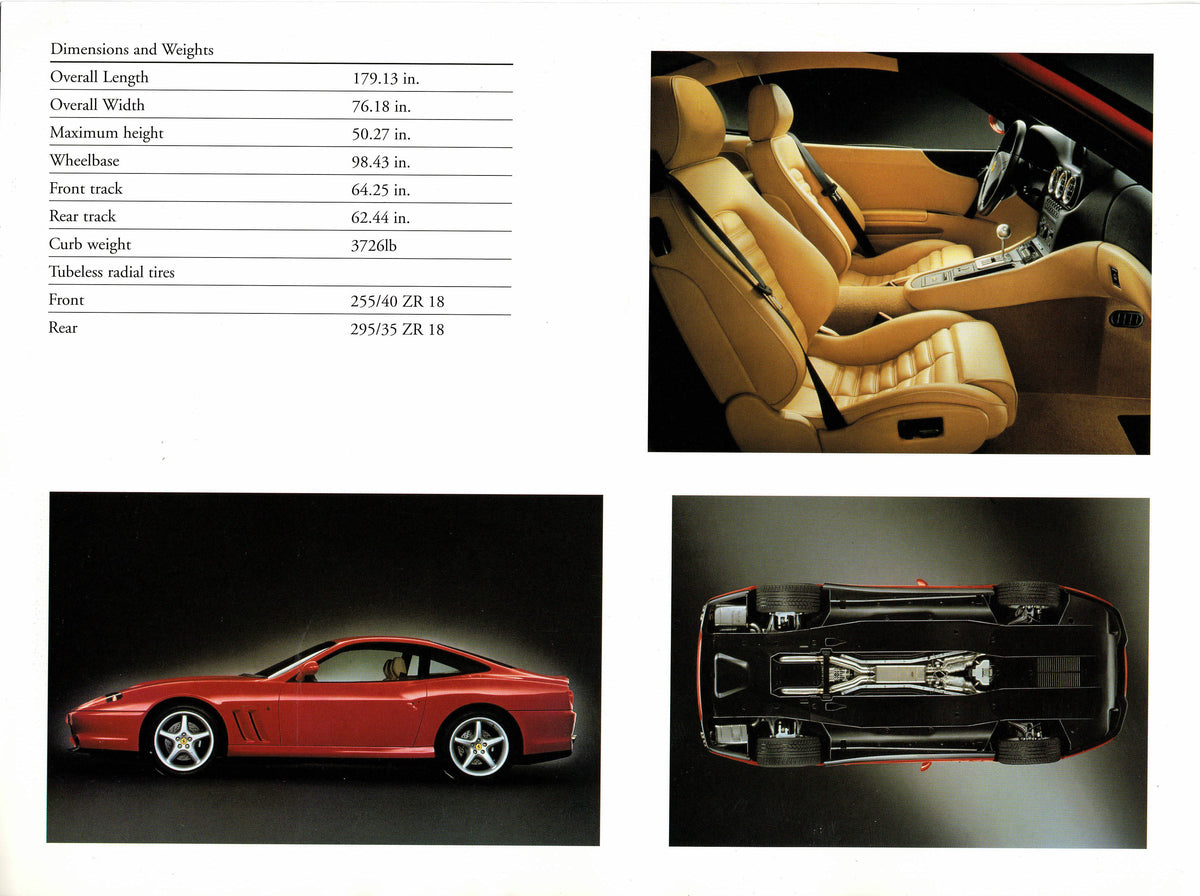 Ferrari 550 Maranello 4pg Brochure