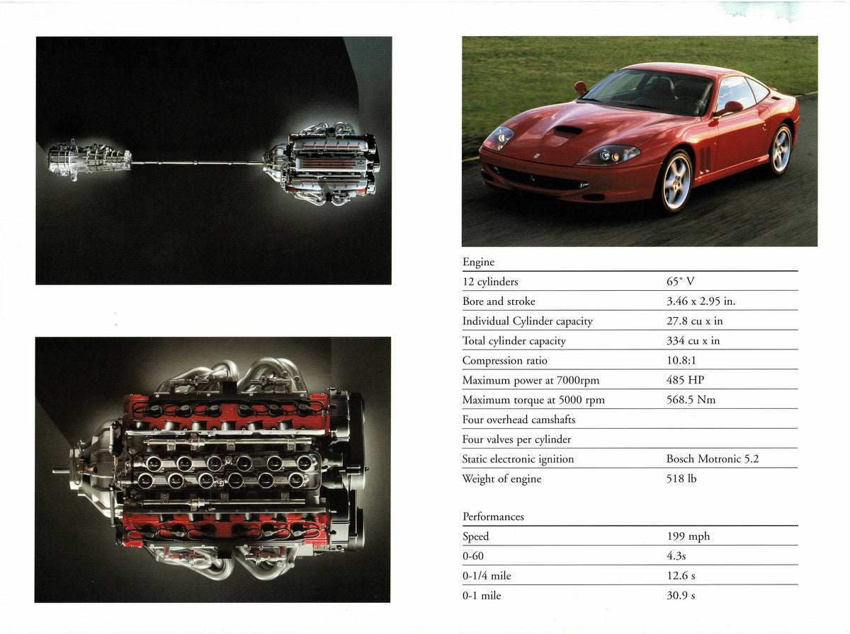 Ferrari 550 Maranello 4pg Brochure