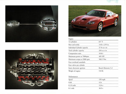 Ferrari 550 Maranello 4pg Brochure