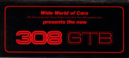 Ferrari 308 GTB Dealer Brochure