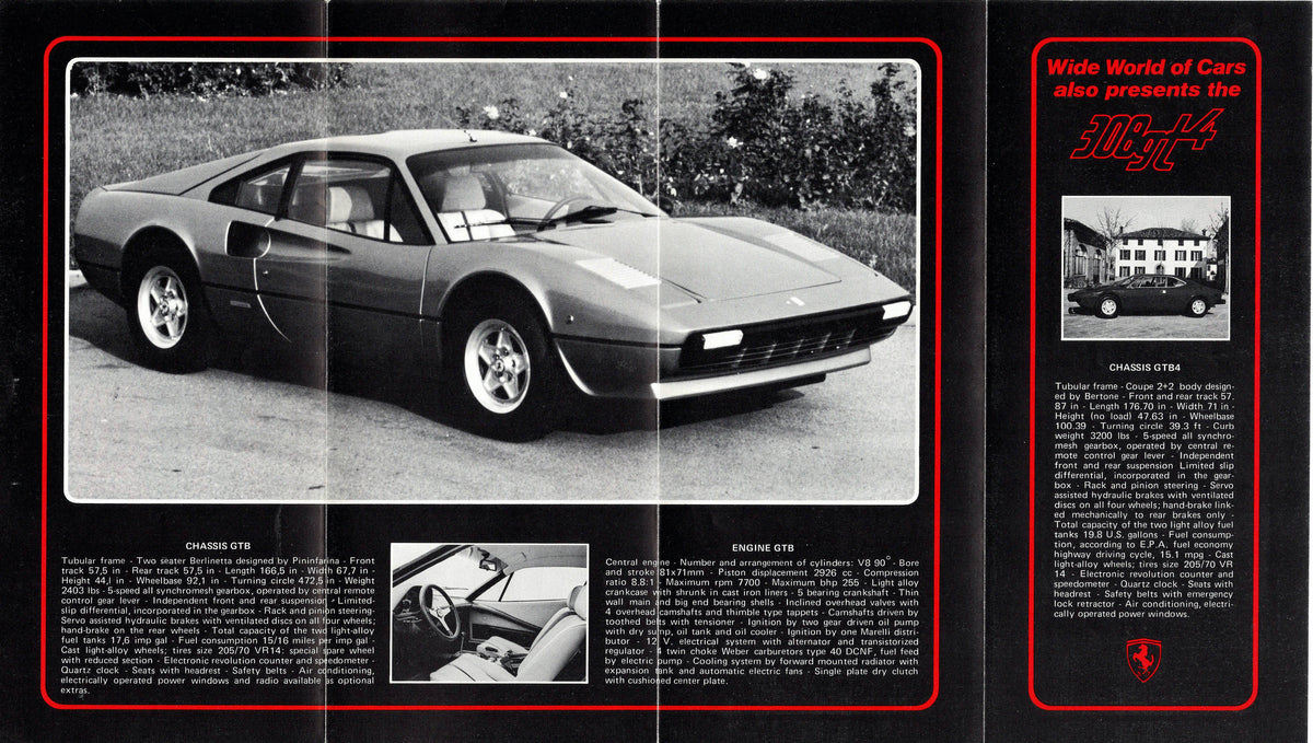 Ferrari 308 GTB Dealer Brochure