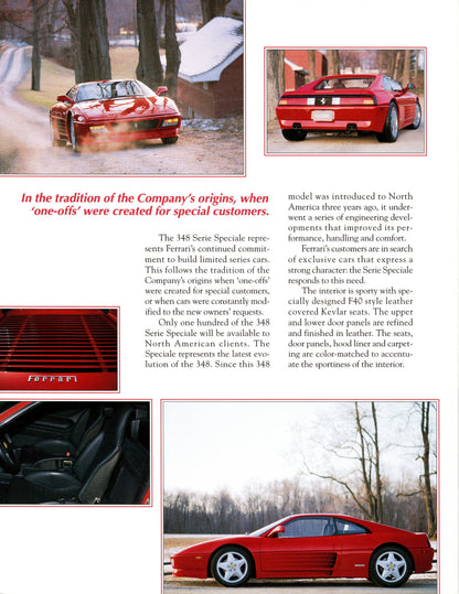 Ferrari 348 Serie Speciale Brochure