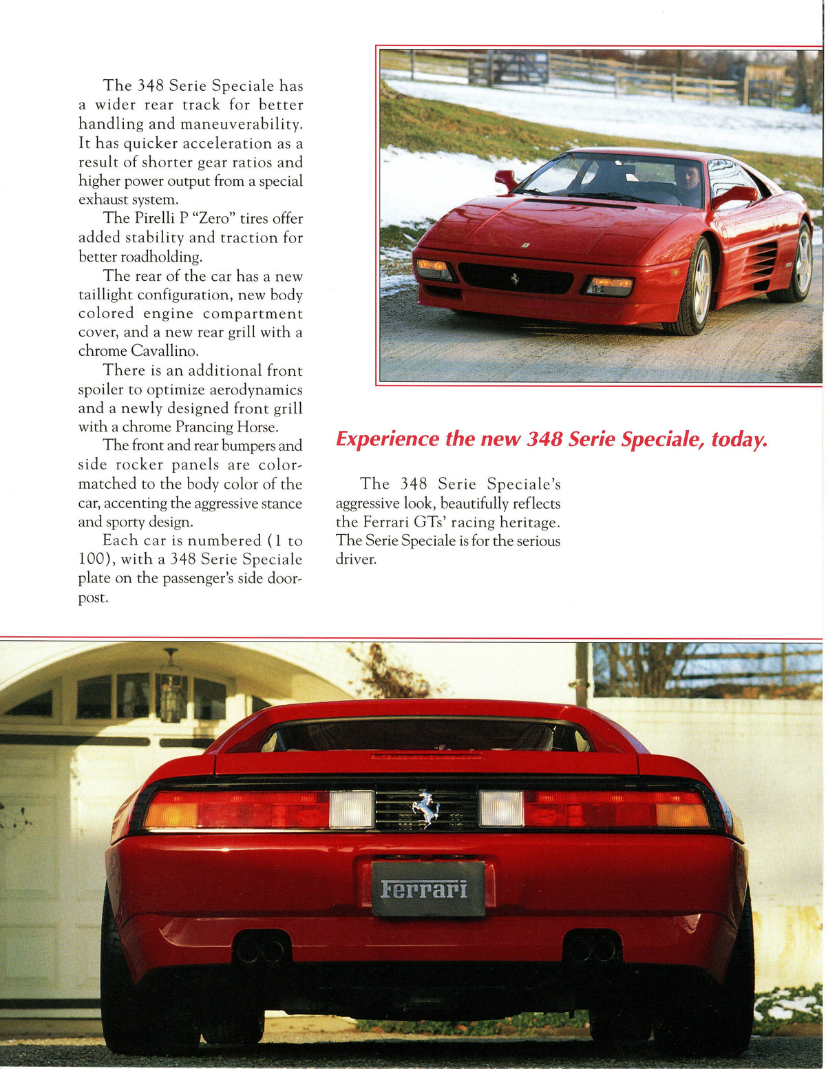 Ferrari 348 Serie Speciale Brochure