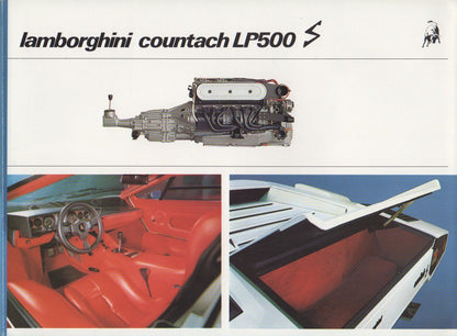 Lamborghini Countach LP500 S Brochure (I-D-E-F)