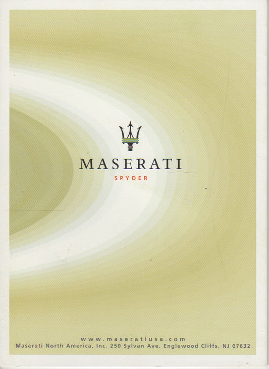 Maserati Spyder Brochure (US)