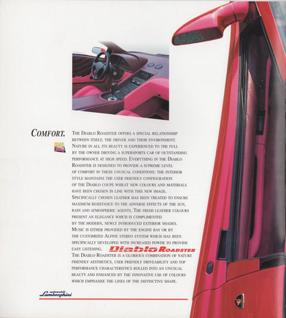 Lamborghini Diablo Roadster Brochure