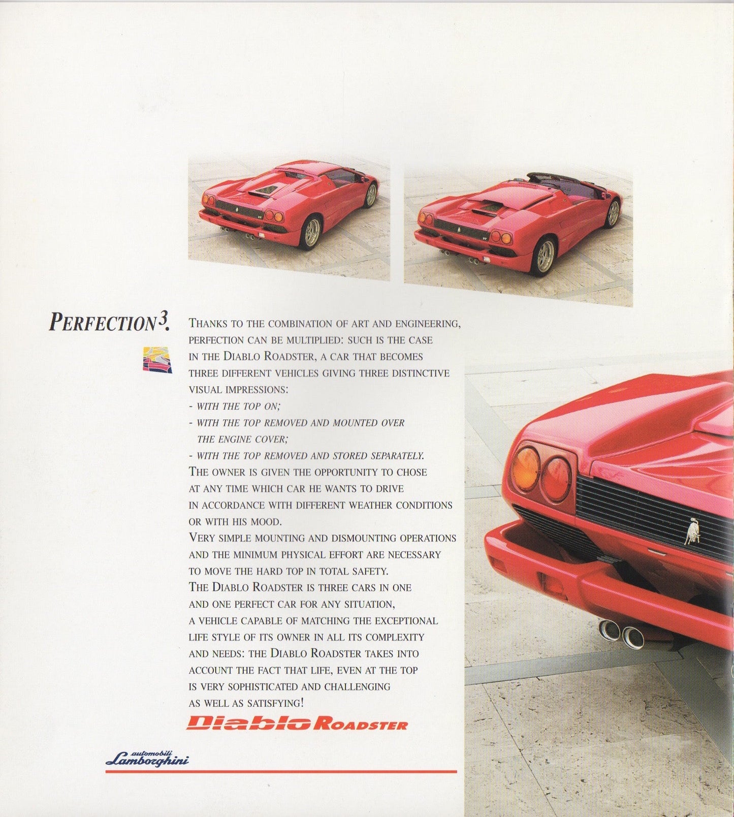 Lamborghini Diablo Roadster Brochure