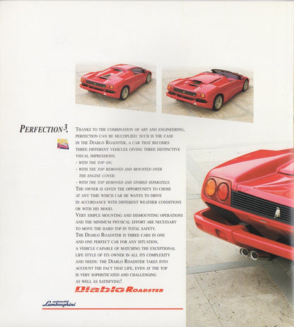 Lamborghini Diablo Roadster Brochure