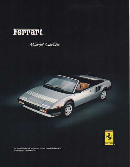 Ferrari Mondial Cabriolet Specifications Brochure