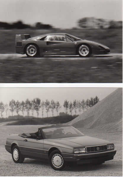 Pininfarina Press Kit 1988 Geneva - Cadilac Allante - F40