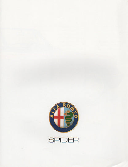 Alfa Romeo Spider Brochure 1991