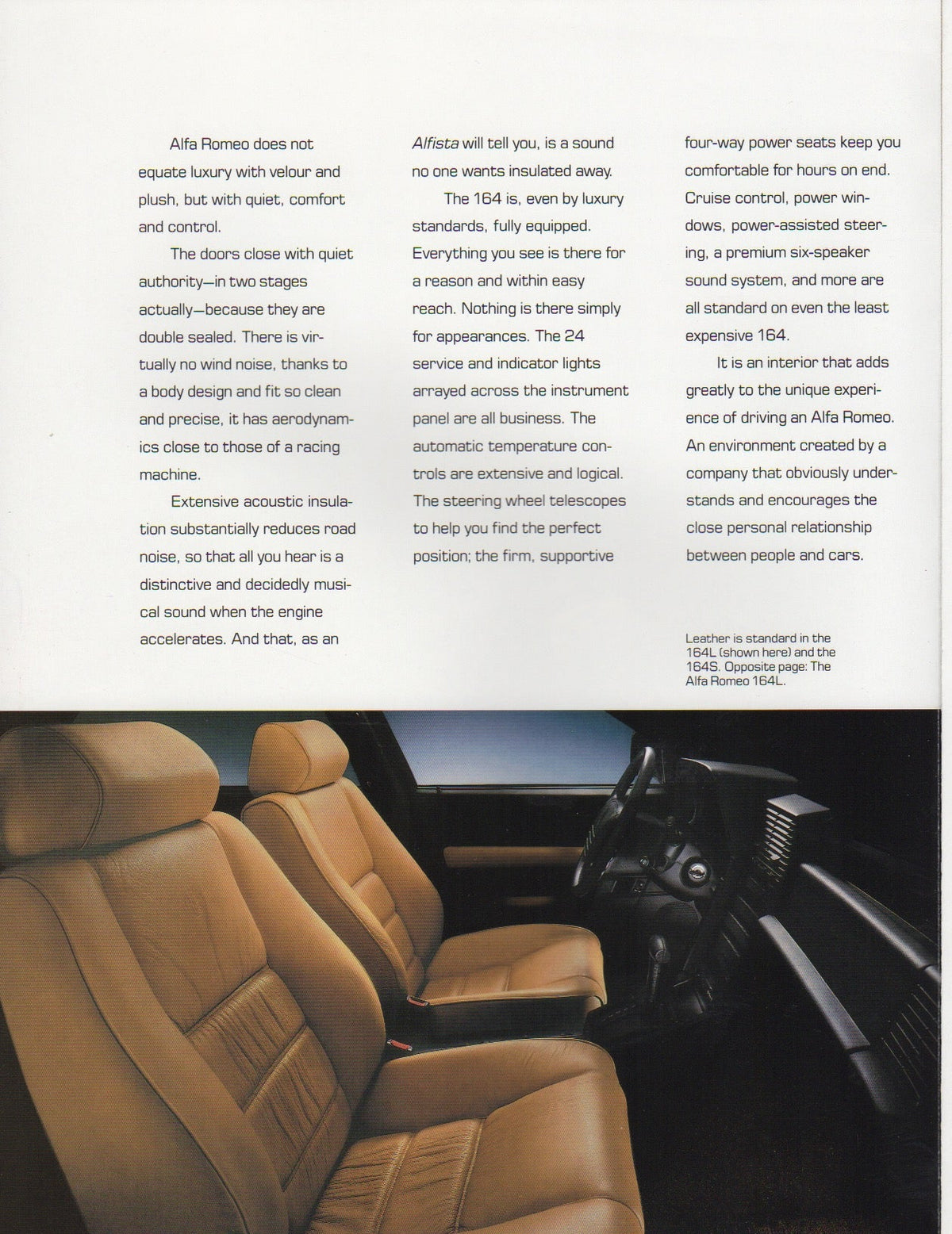 Alfa Romeo 164 Brochure 1991