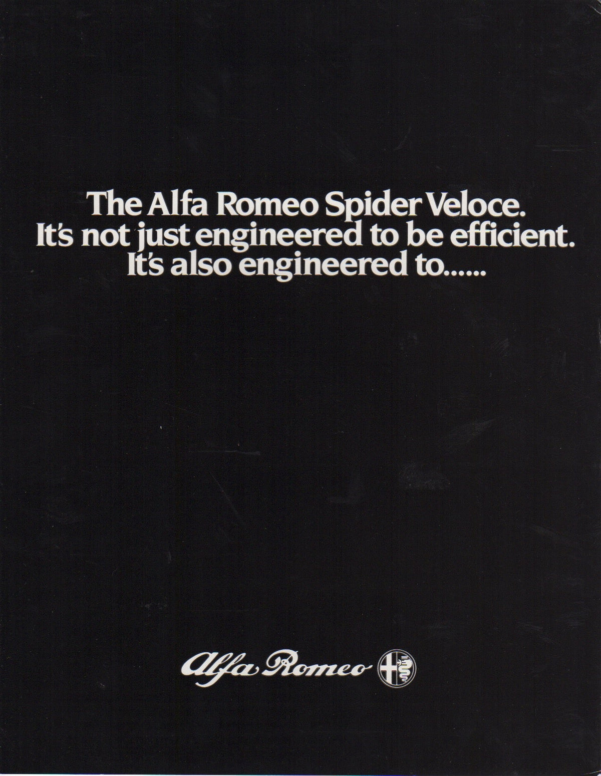 Alfa Romeo Spider Veloce Brochure