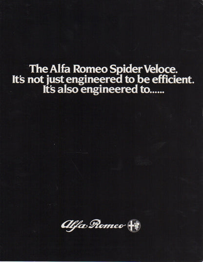 Alfa Romeo Spider Veloce Brochure