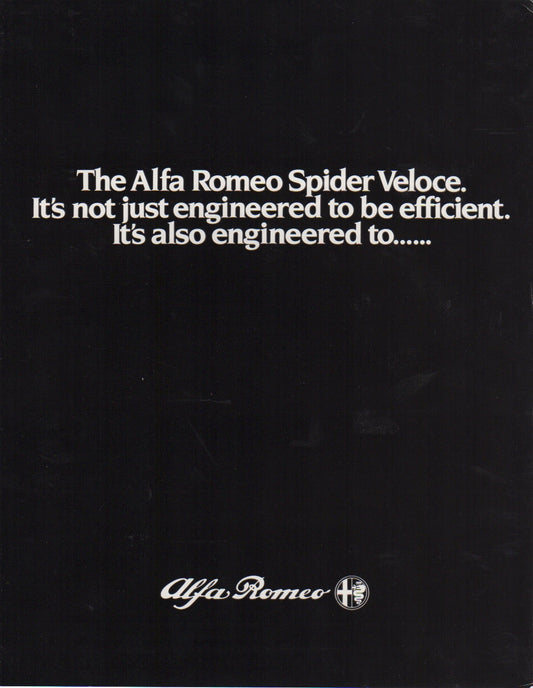 Alfa Romeo Spider Veloce Brochure