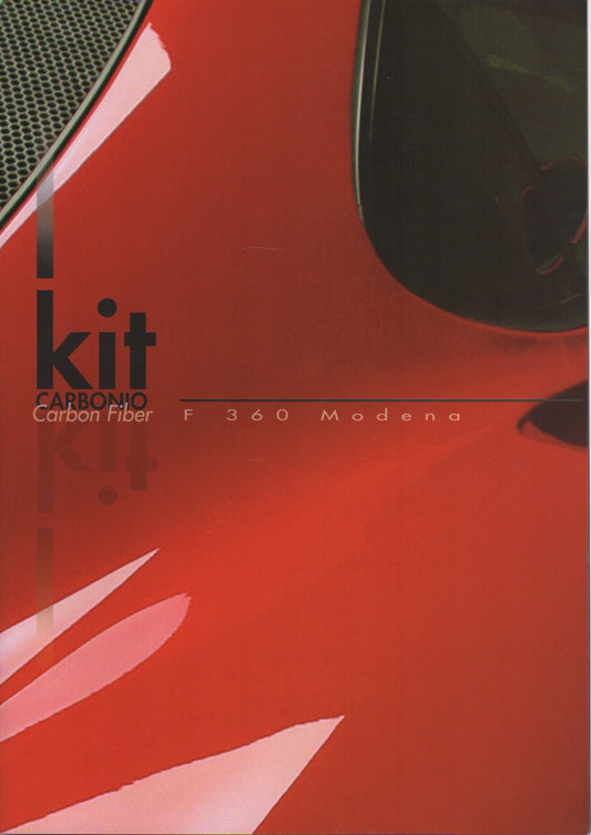 Ferrari 360 Modena Tubi Carbon Fiber Kit Brochure