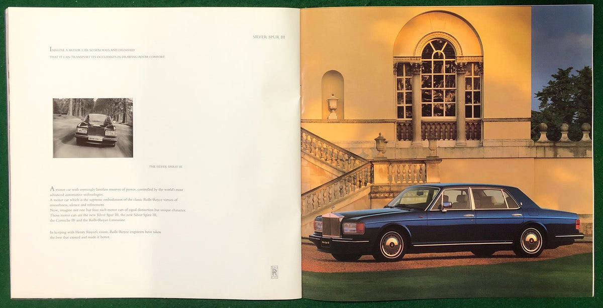 Rolls-Royce Silver Spur III, Silver Spirit III, Corniche IV, Limousine - Deluxe Brochure