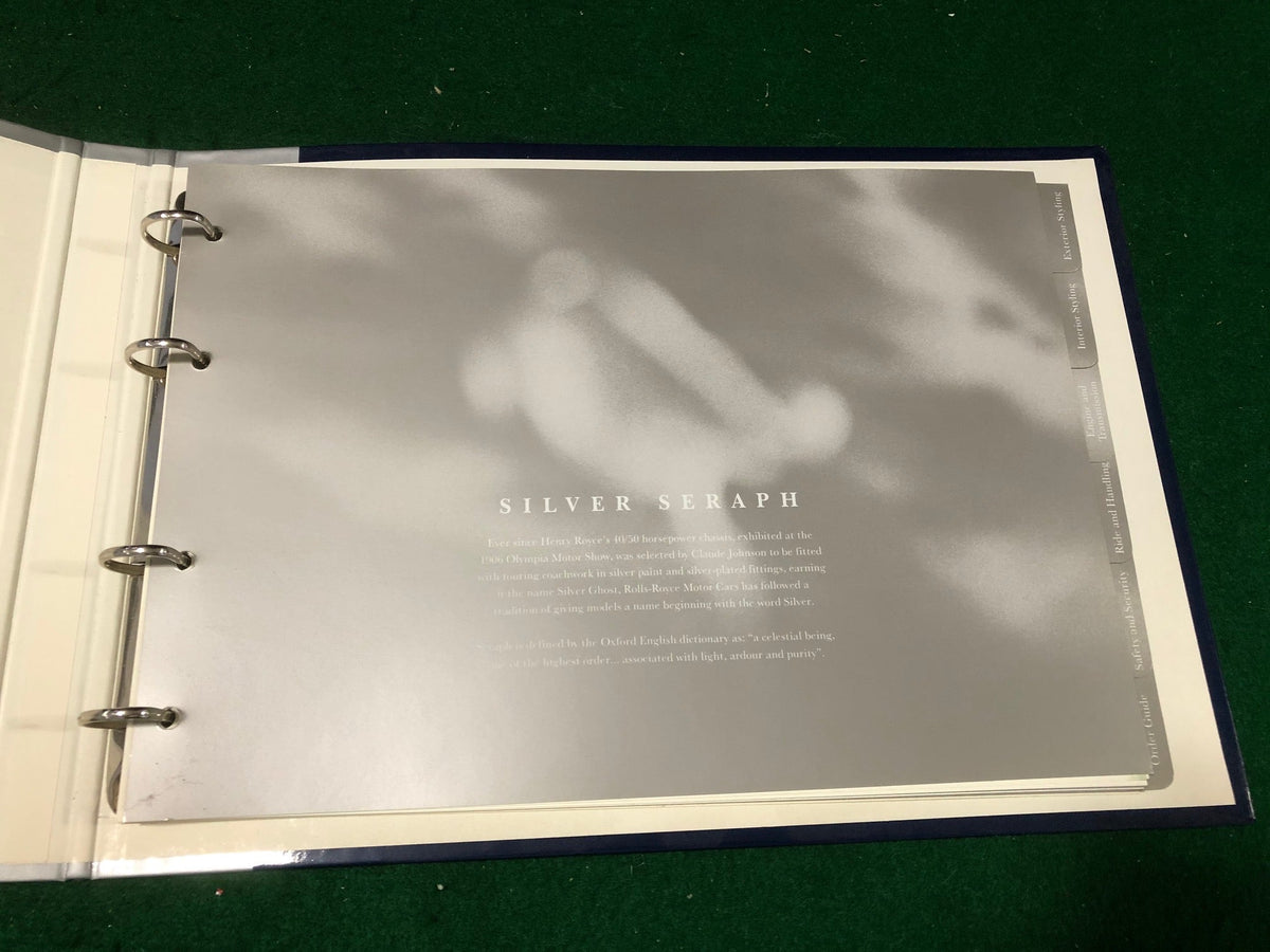 Rolls-Royce Silver Seraph Insight Binder Brochure