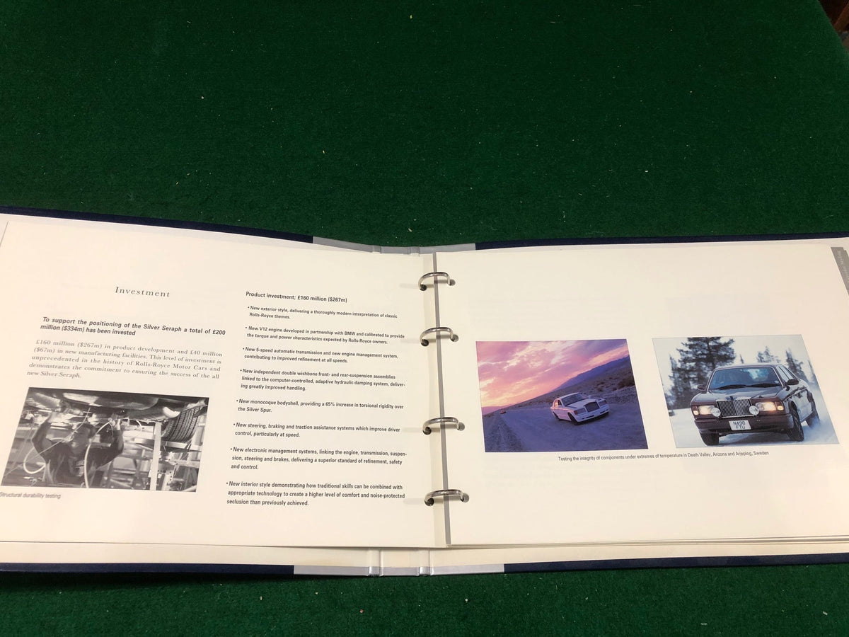 Rolls-Royce Silver Seraph Insight Binder Brochure