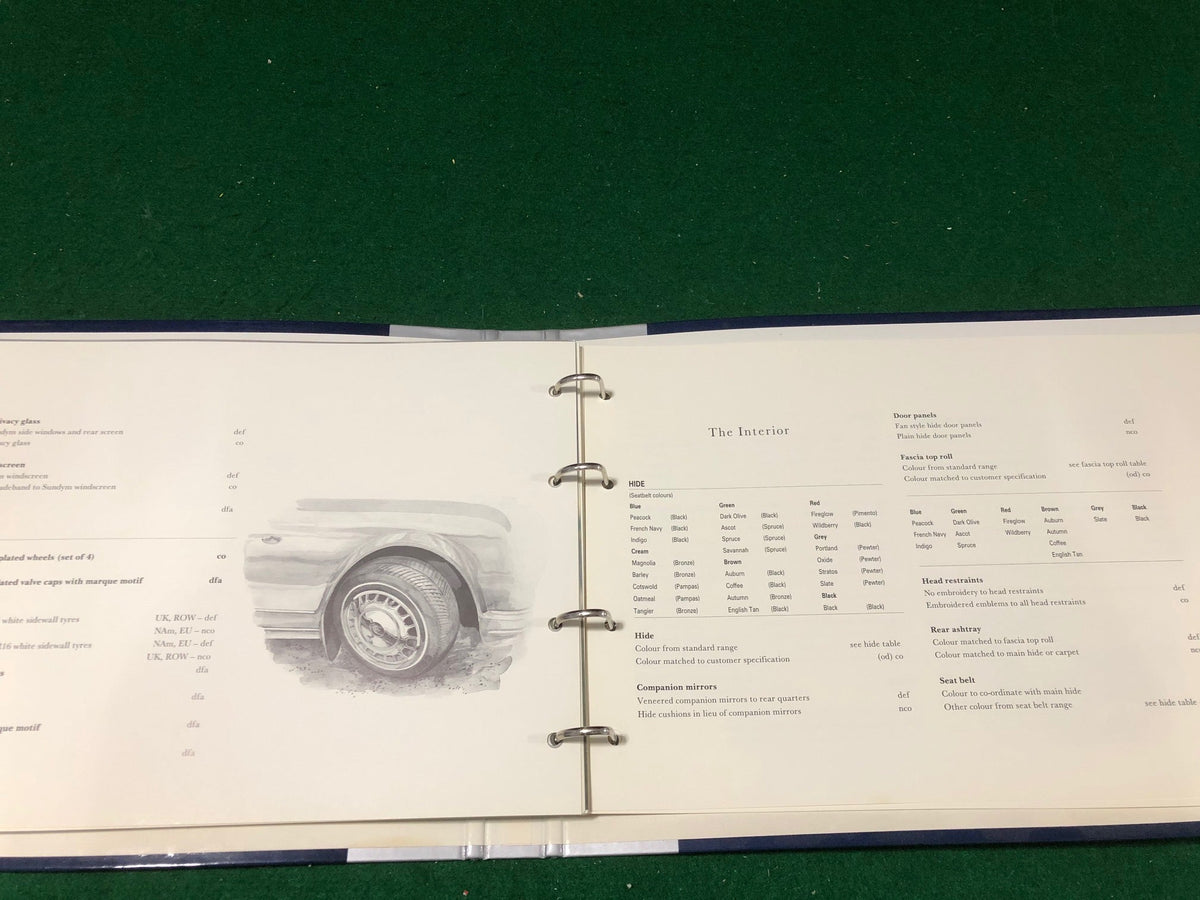 Rolls-Royce Silver Seraph Insight Binder Brochure
