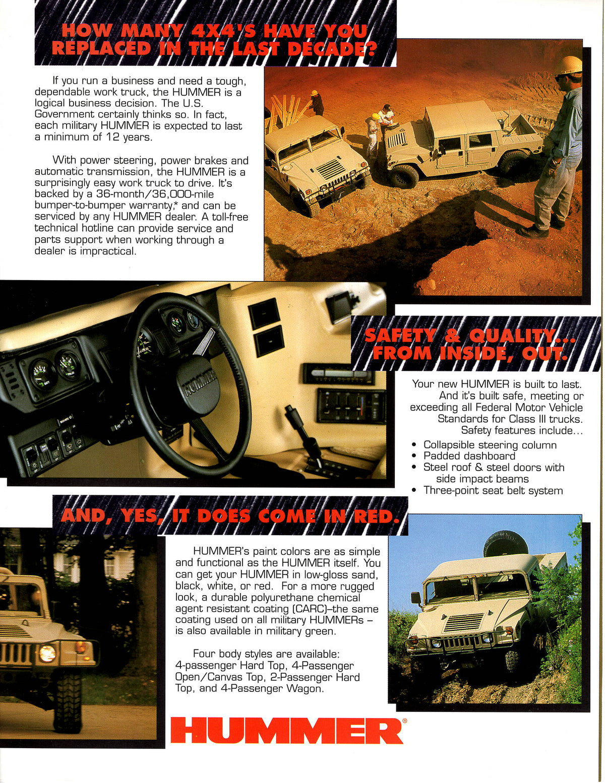 Hummer - Meet An American Legend Brochure