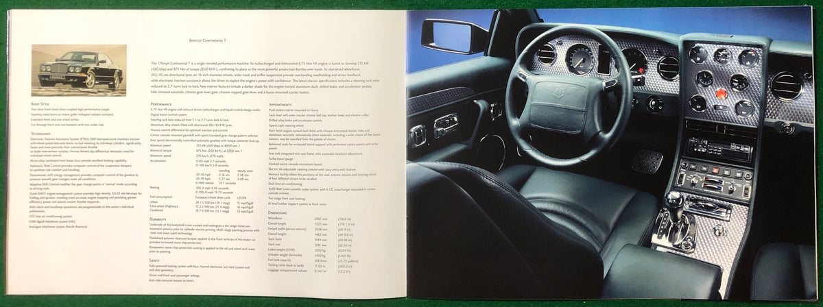 Bentley Continental R, Continental T, Continental SC, Azure - Deluxe Brochure