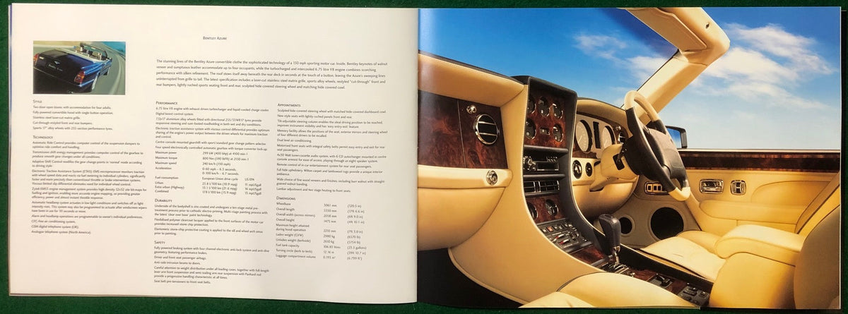 Bentley Continental R, Continental T, Continental SC, Azure - Deluxe Brochure