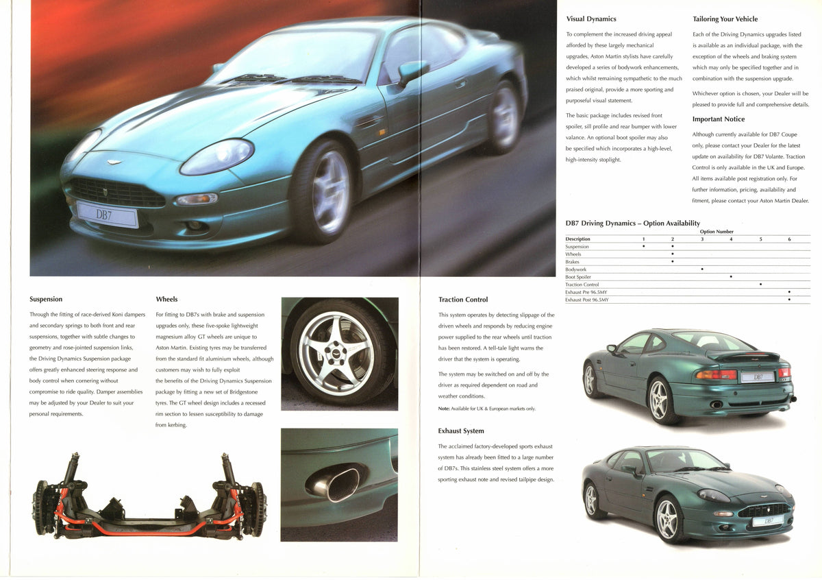 Aston Martin DB7 Driving Dynamics Brochure