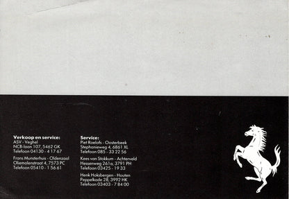 Ferrari Product Range 1984 Brochure - Kroymans