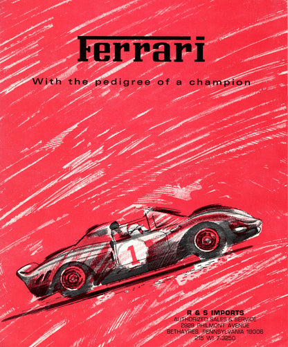 Ferrari - Pedigree of a Champion - R & S Imports Brochure 1966