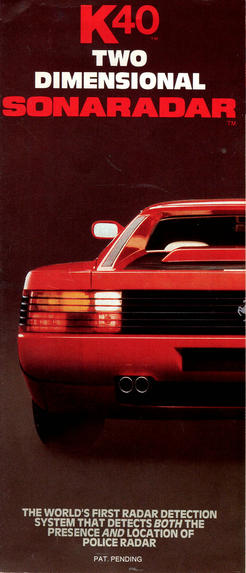 K40 Sonaradar 2 Brochure Set 1990s