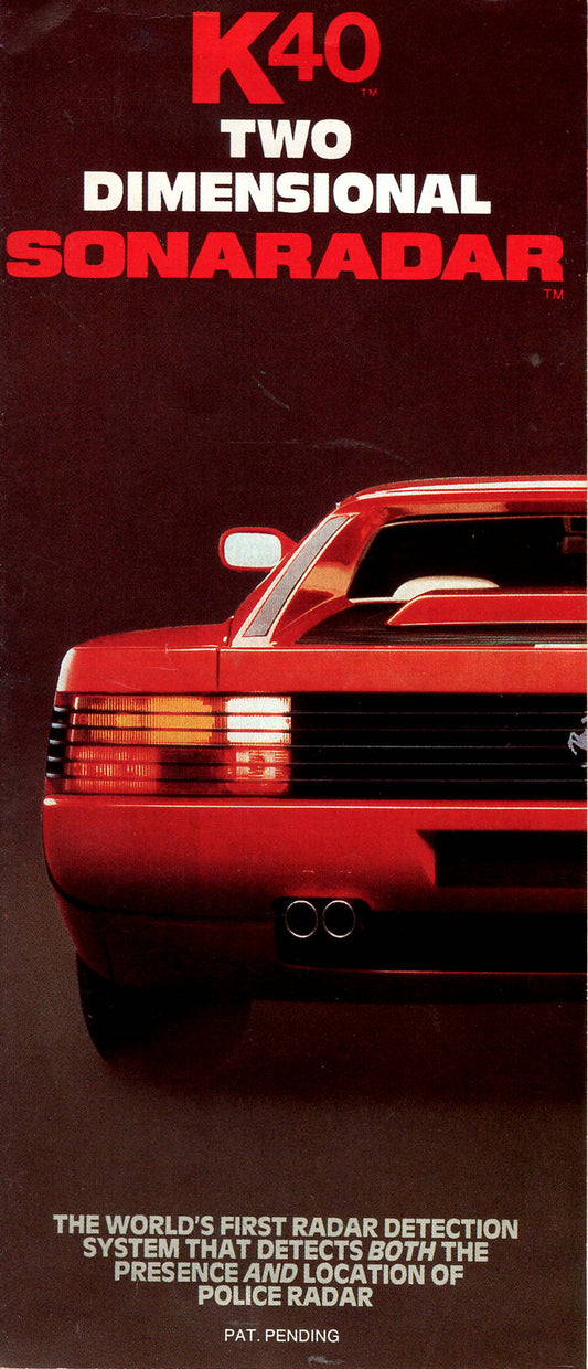 K40 Sonaradar 2 Brochure Set 1990s