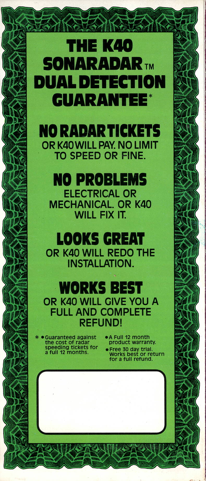 K40 Sonaradar 2 Brochure Set 1990s