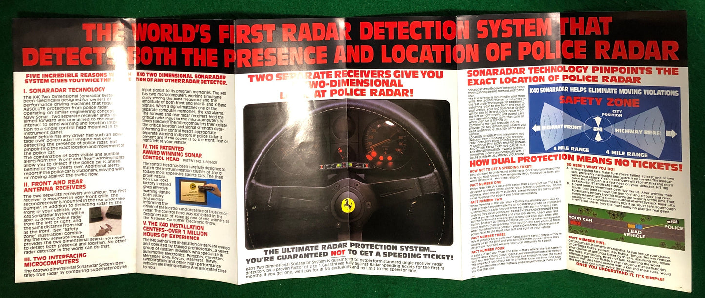 K40 Sonaradar 2 Brochure Set 1990s