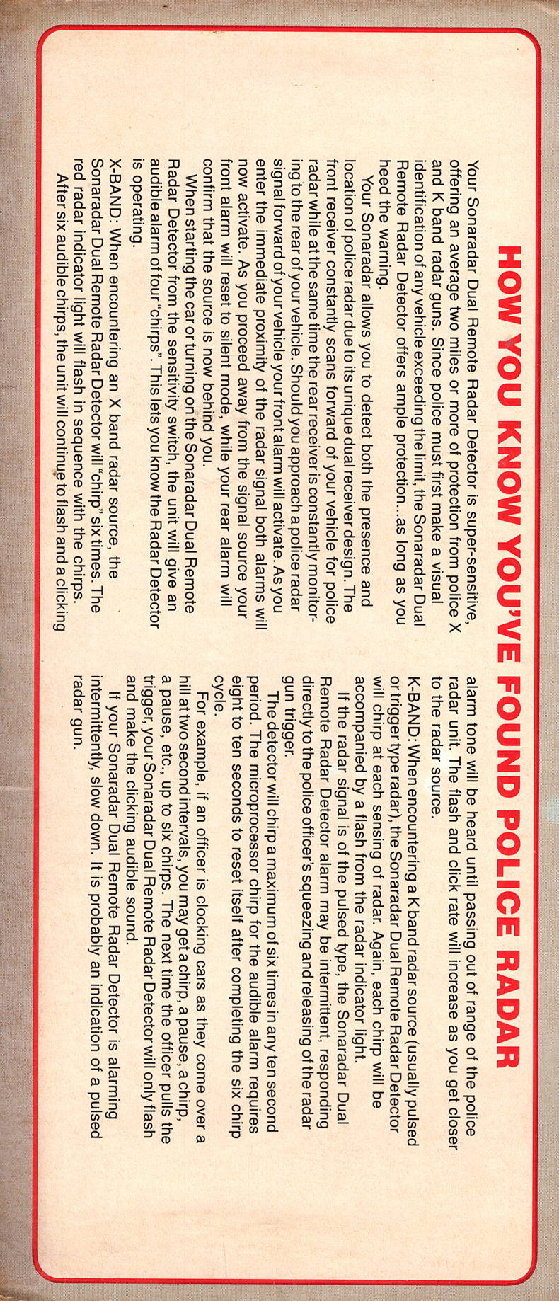 K40 Sonaradar 2 Brochure Set 1990s