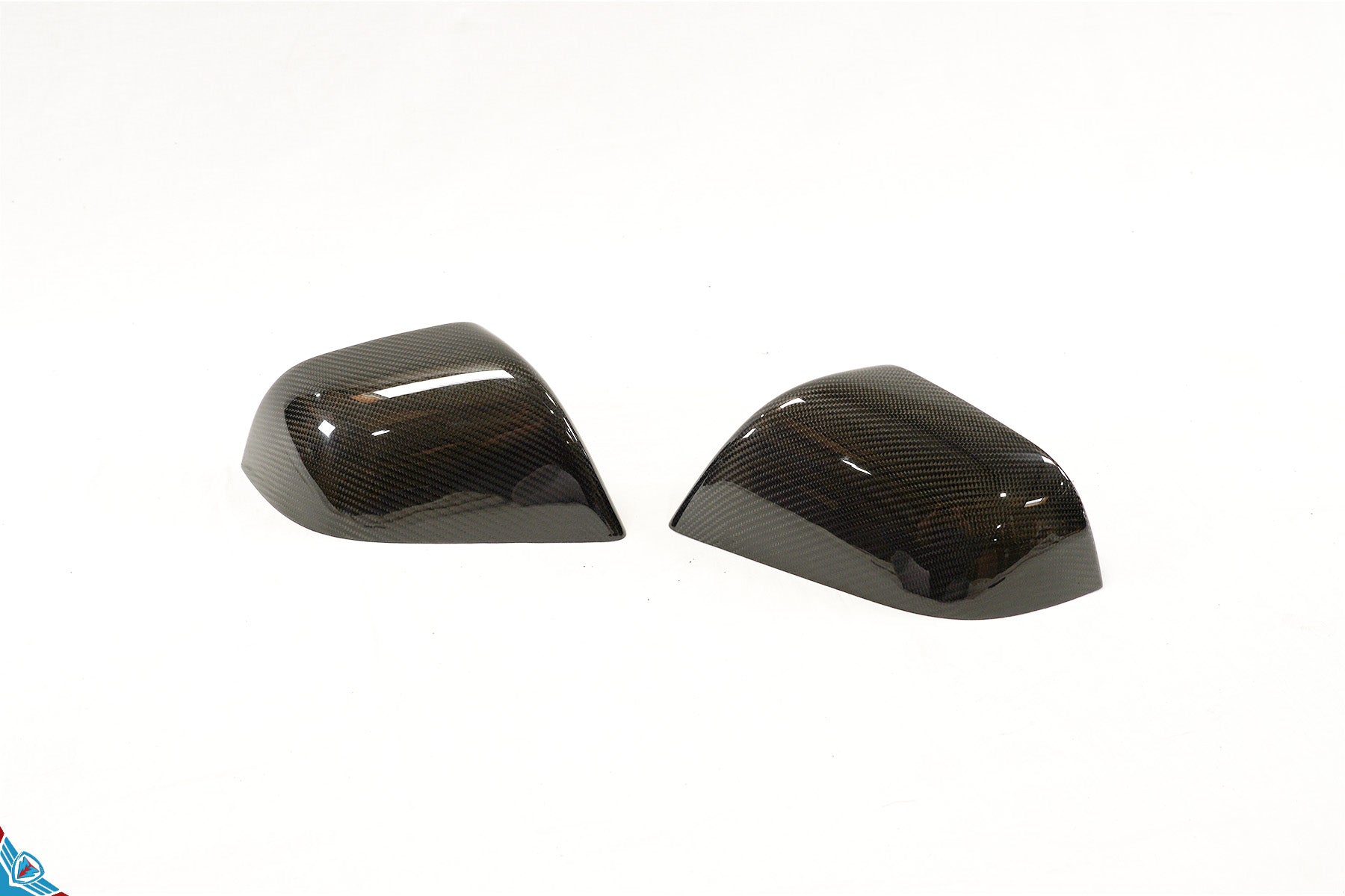 2017-2024 Tesla Model 3 & Model Y (MK1) OEM Style Dry Carbon Fiber Mirror Cover Overlays | FYBR Aerodynamics — photo 1 of 10