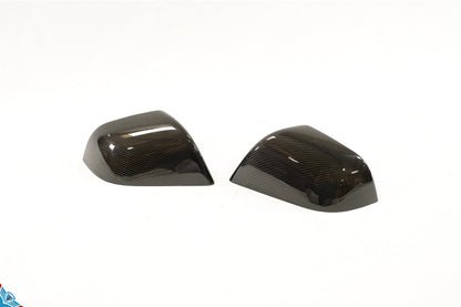 2017-2024 Tesla Model 3 & Model Y (MK1) OEM Style Dry Carbon Fiber Mirror Cover Overlays | FYBR Aerodynamics — photo 1 of 10