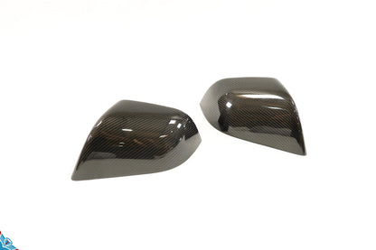 2017-2024 Tesla Model 3 & Model Y (MK1) OEM Style Dry Carbon Fiber Mirror Cover Overlays | FYBR Aerodynamics — photo 2 of 10
