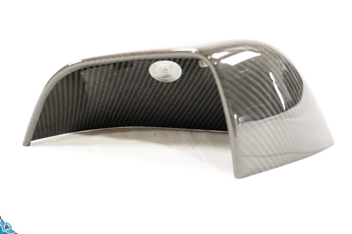 2017-2024 Tesla Model 3 & Model Y (MK1) OEM Style Dry Carbon Fiber Mirror Cover Overlays | FYBR Aerodynamics — photo 4 of 10