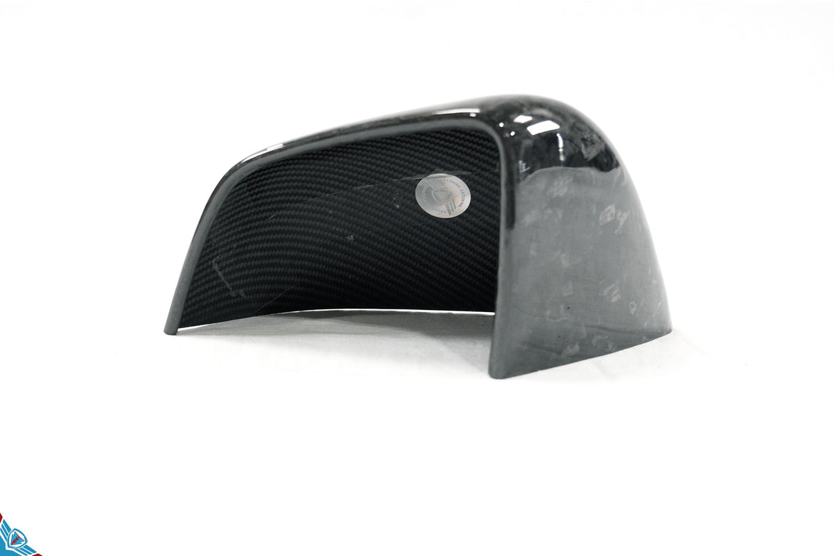 2017-2024 Tesla Model 3 & Model Y (MK1) OEM Style Dry Carbon Fiber Mirror Cover Overlays | FYBR Aerodynamics — photo 9 of 10