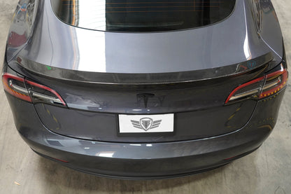 2017-2026 Tesla Model 3 (MK1 / Highland) MX High Kick Carbon Fiber Trunk Spoiler | FYBR Aerodynamics — photo 9 of 10