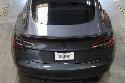 2017-2026 Tesla Model 3 (MK1 / Highland) MX High Kick Carbon Fiber Trunk Spoiler | FYBR Aerodynamics — photo 10 of 10