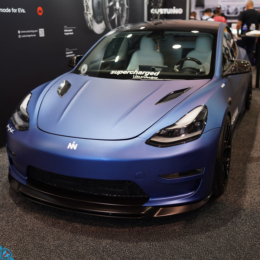 2017-2023 Tesla Model 3 (Gen 1) Aerodynamic Design ABS Replacement Hood | CUSTuning — photo 2 of 7