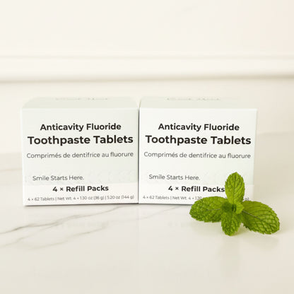 Fluoride Cool Mint Toothpaste Tablets – 4-Month Supply | 5% nHAp